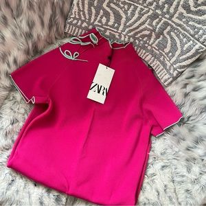 Zara hot pink mini dress